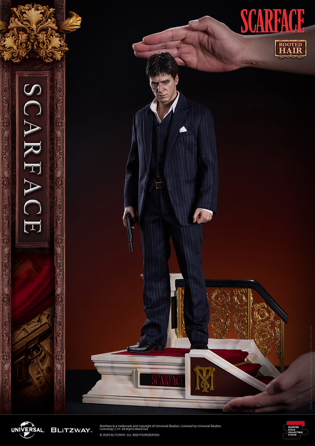 Blitzway Scarface Rooted hair 1/4 scale statue-46