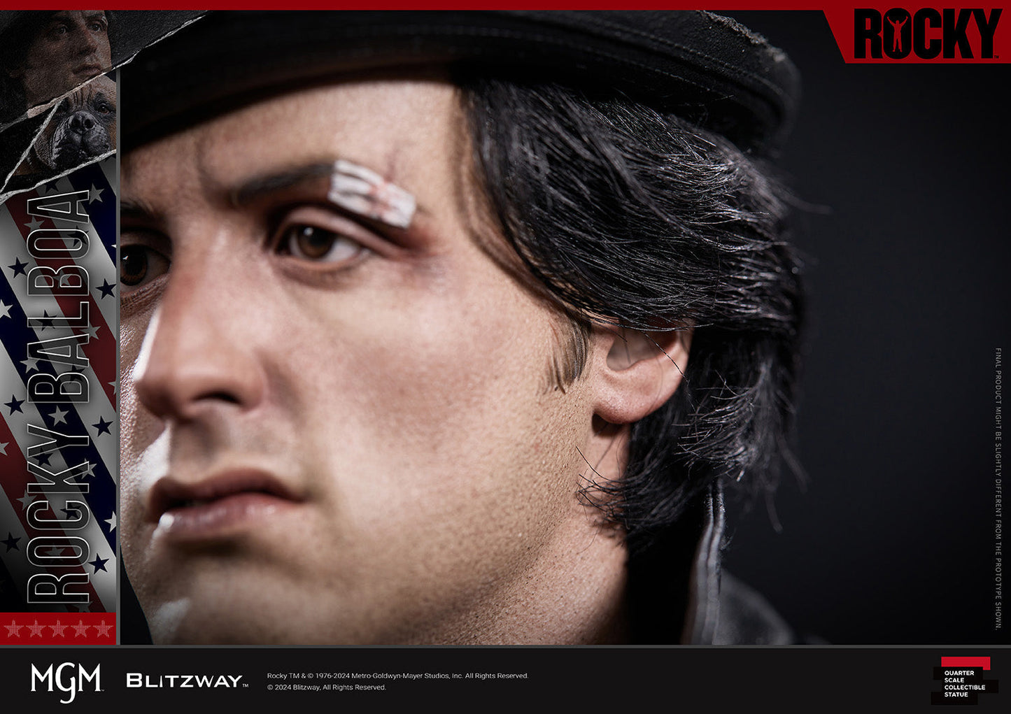 Blitzway Rocky 1976 1/4 scale statue head-1