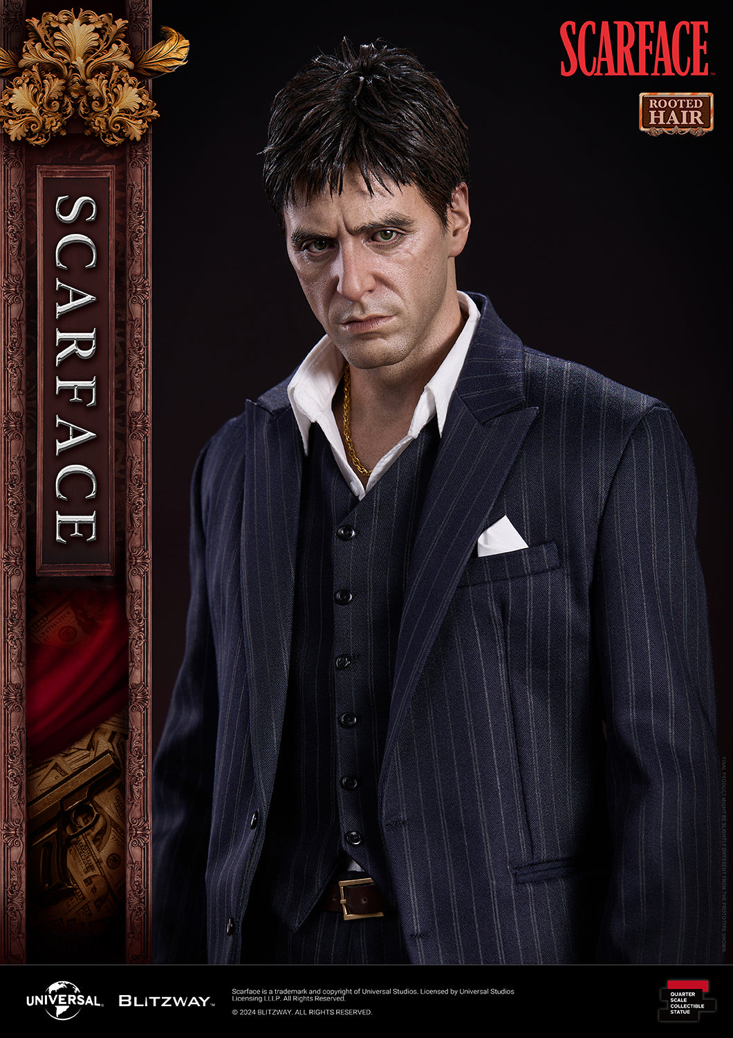 Blitzway Scarface Rooted hair 1/4 scale statue-10