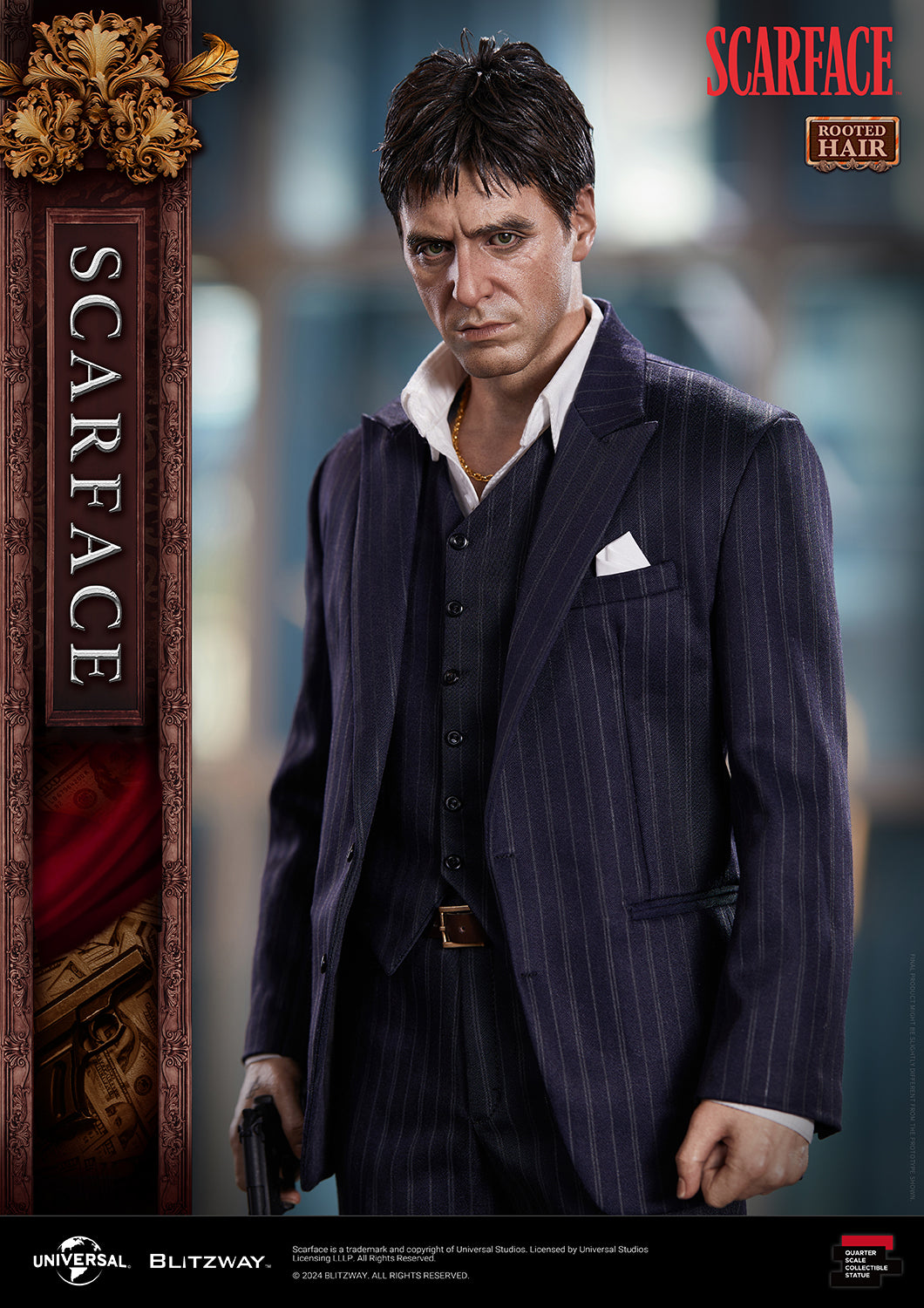 Blitzway Scarface Rooted hair 1/4 scale statue-12