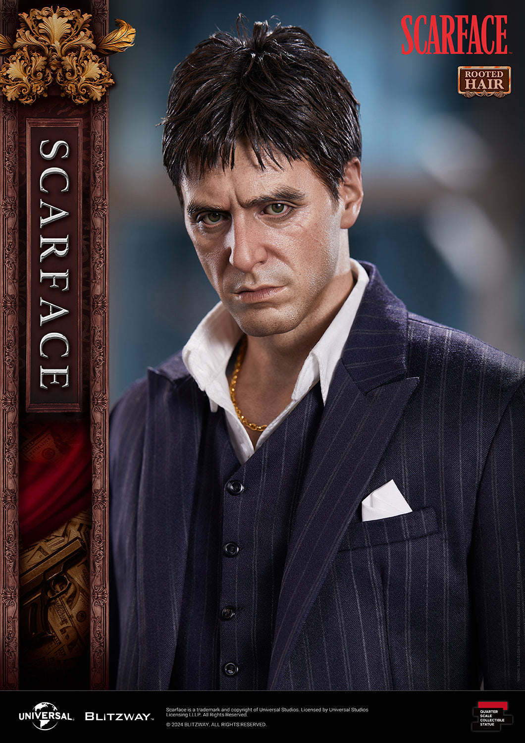 Blitzway Scarface Rooted hair 1/4 scale statue-13