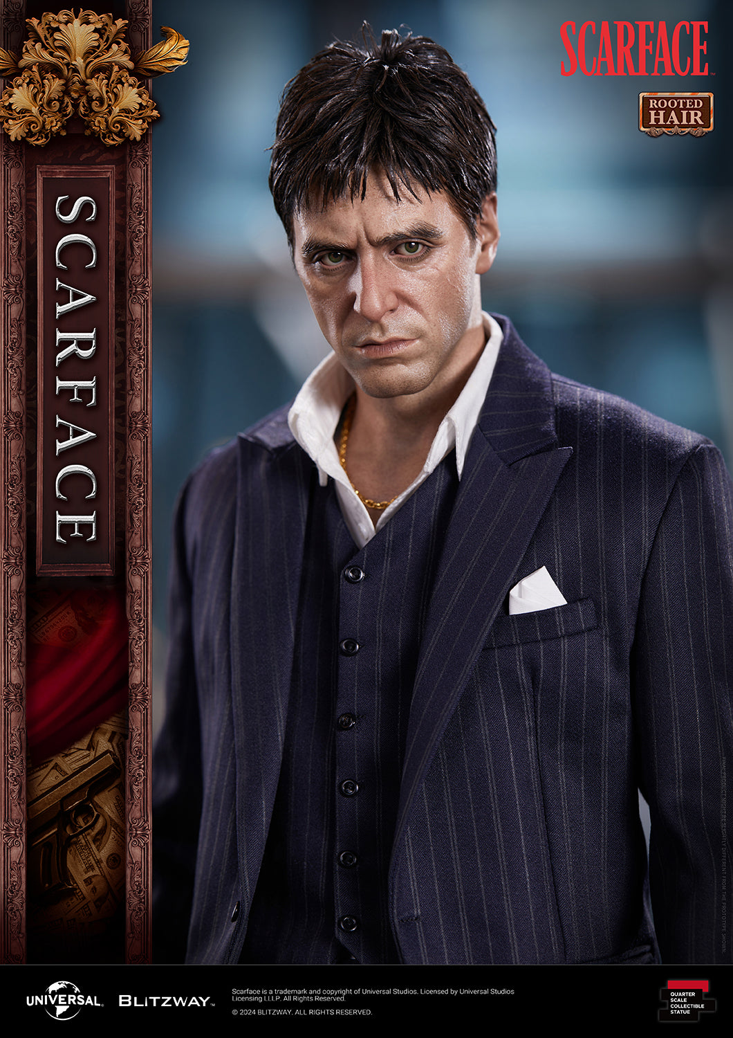 Blitzway Scarface Rooted hair 1/4 scale statue-14