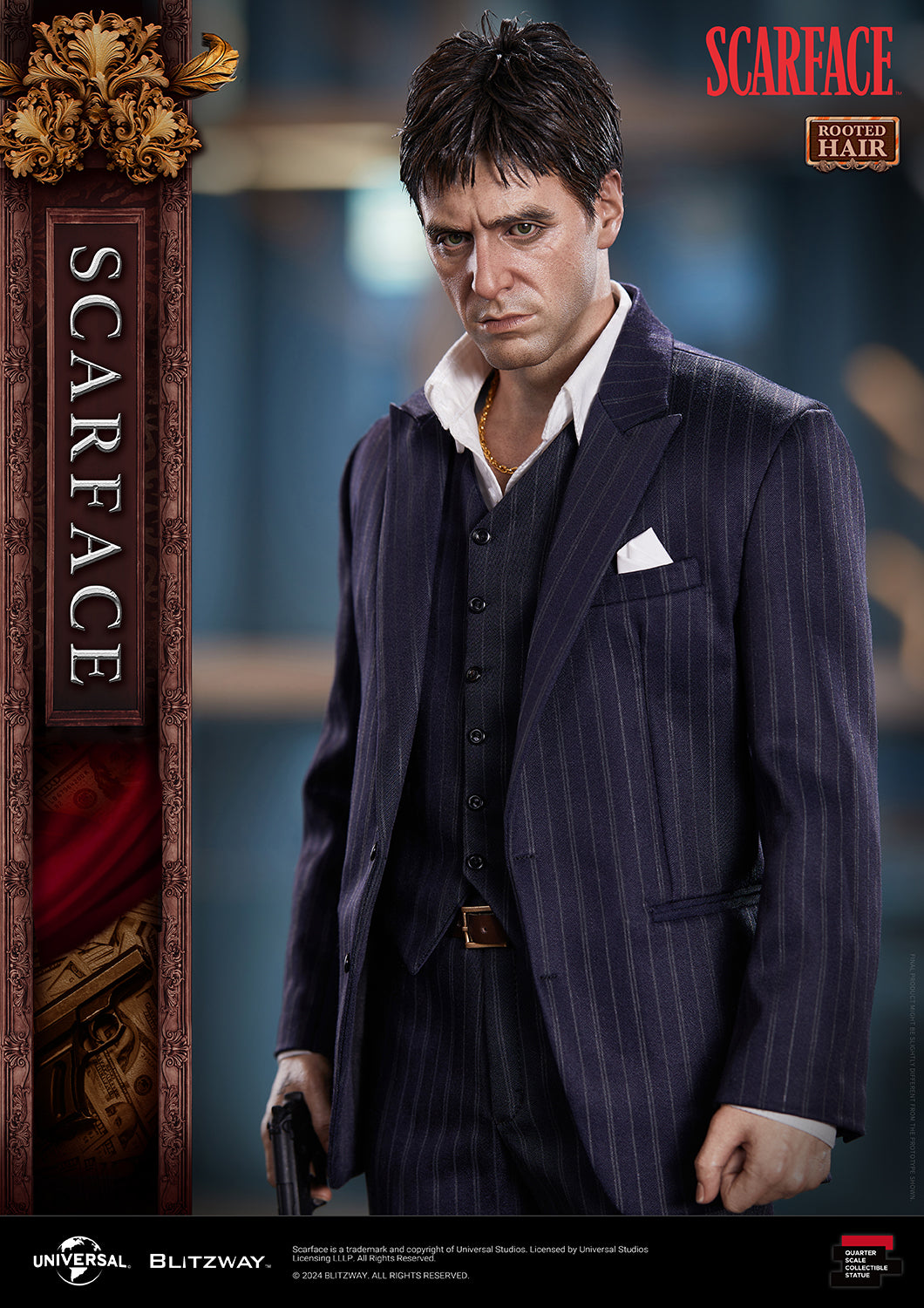 Blitzway Scarface Rooted hair 1/4 scale statue-16