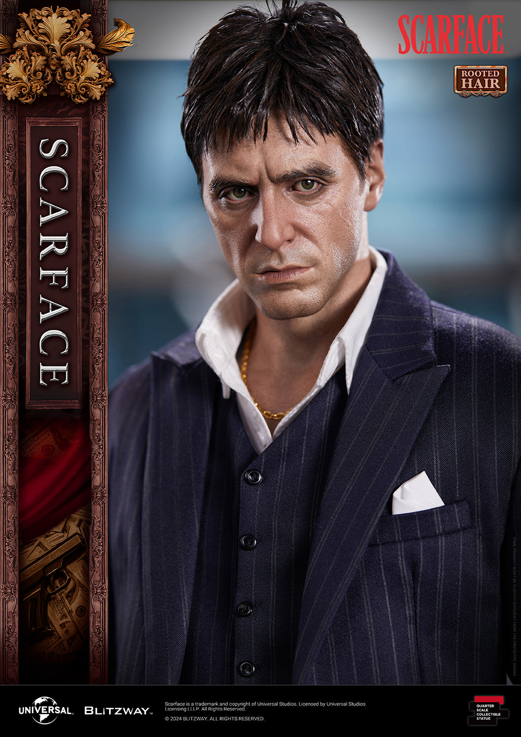 Blitzway Scarface Rooted hair 1/4 scale statue-17