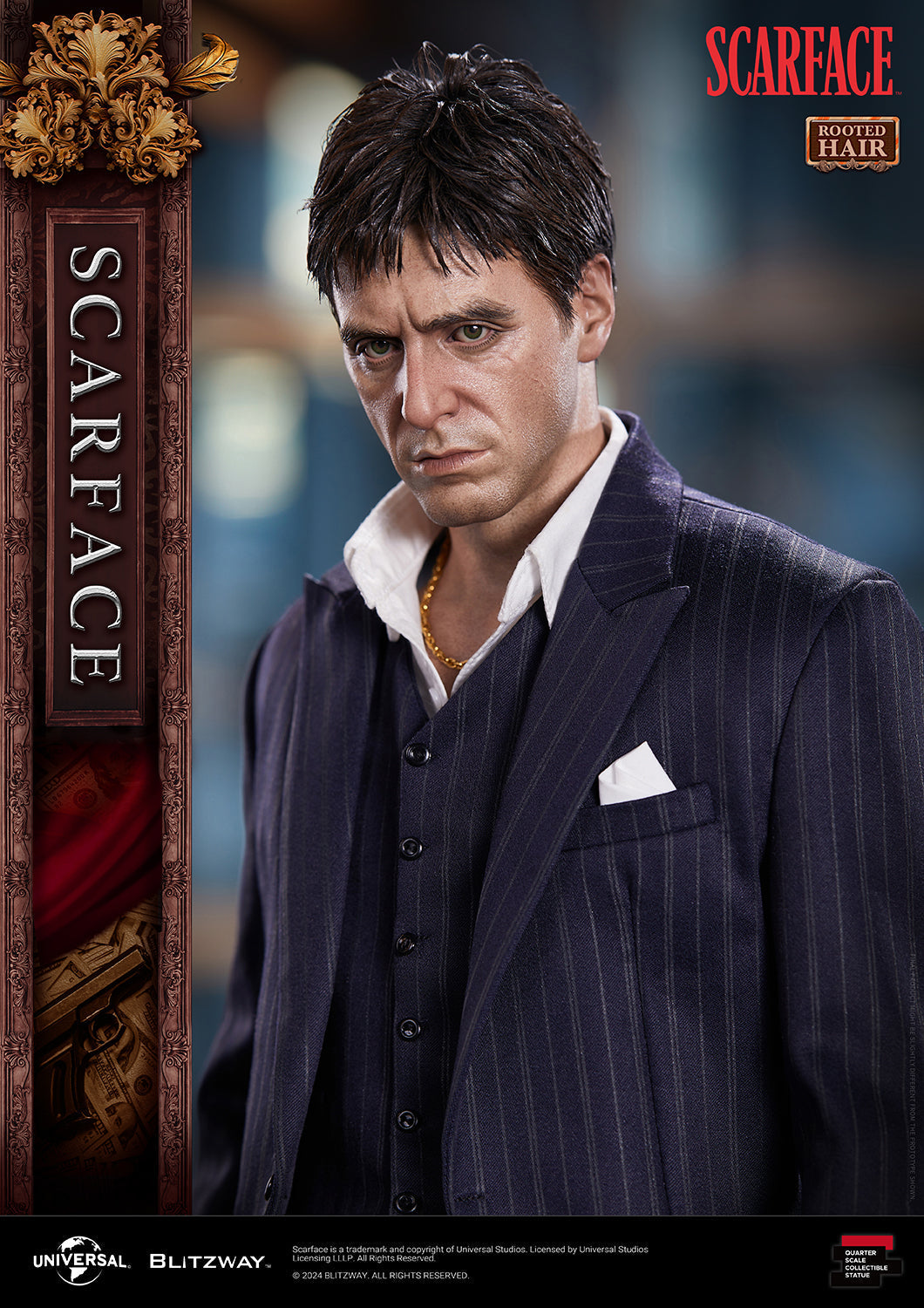 Blitzway Scarface Rooted hair 1/4 scale statue-18