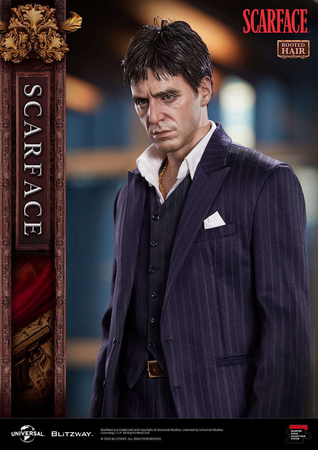 Blitzway Scarface Rooted hair 1/4 scale statue-19