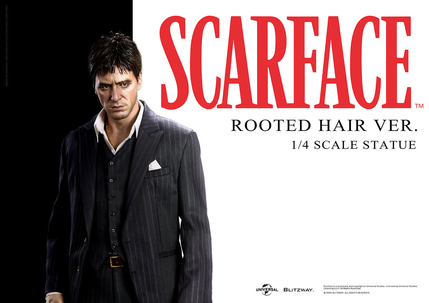 Blitzway Scarface Rooted hair 1/4 scale statue-2