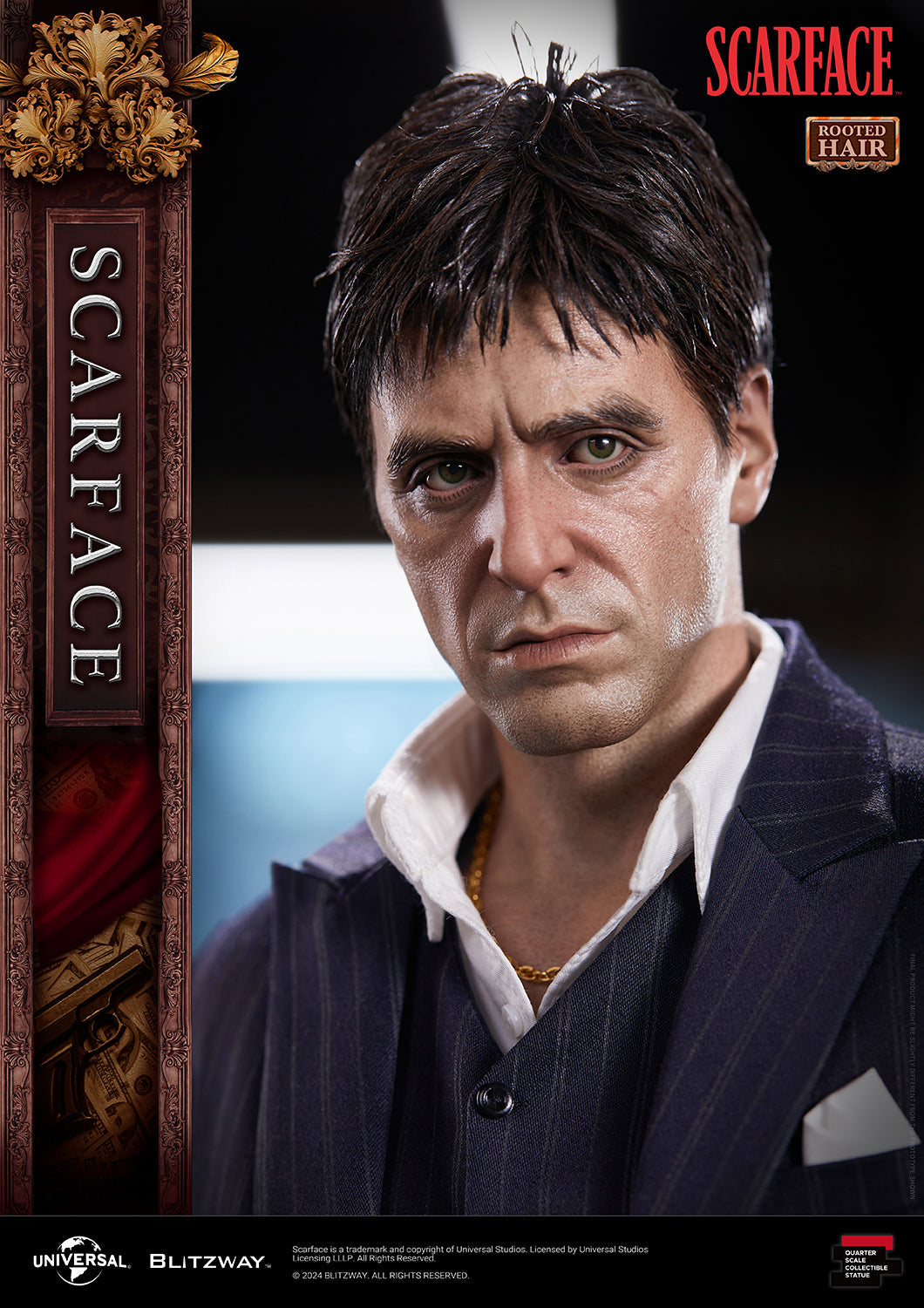 Blitzway Scarface Rooted hair 1/4 scale statue-20