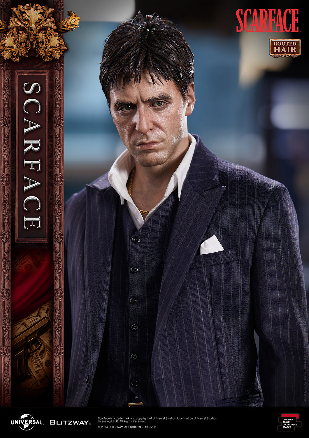 Blitzway Scarface Rooted hair 1/4 scale statue-21