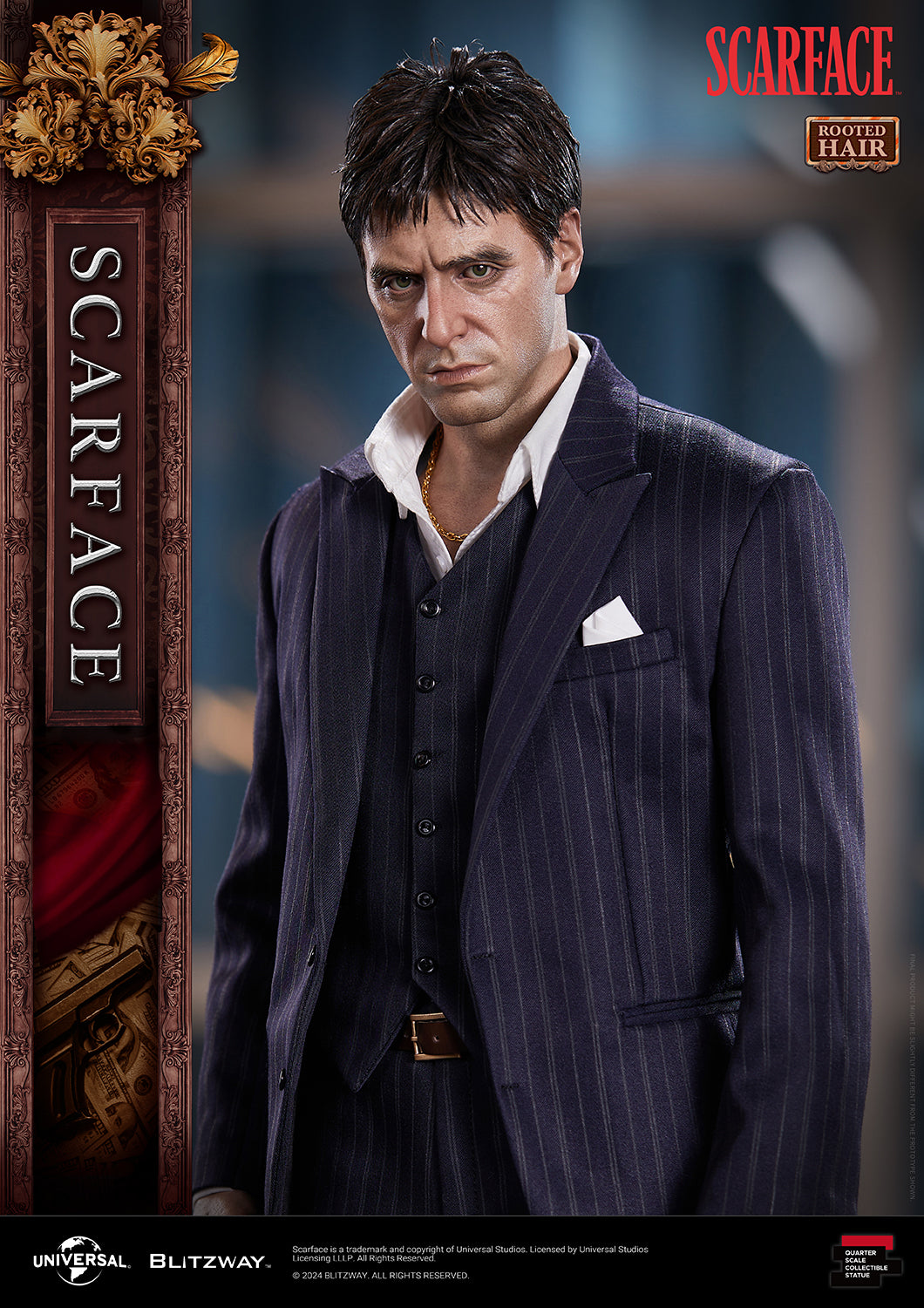Blitzway Scarface Rooted hair 1/4 scale statue-22
