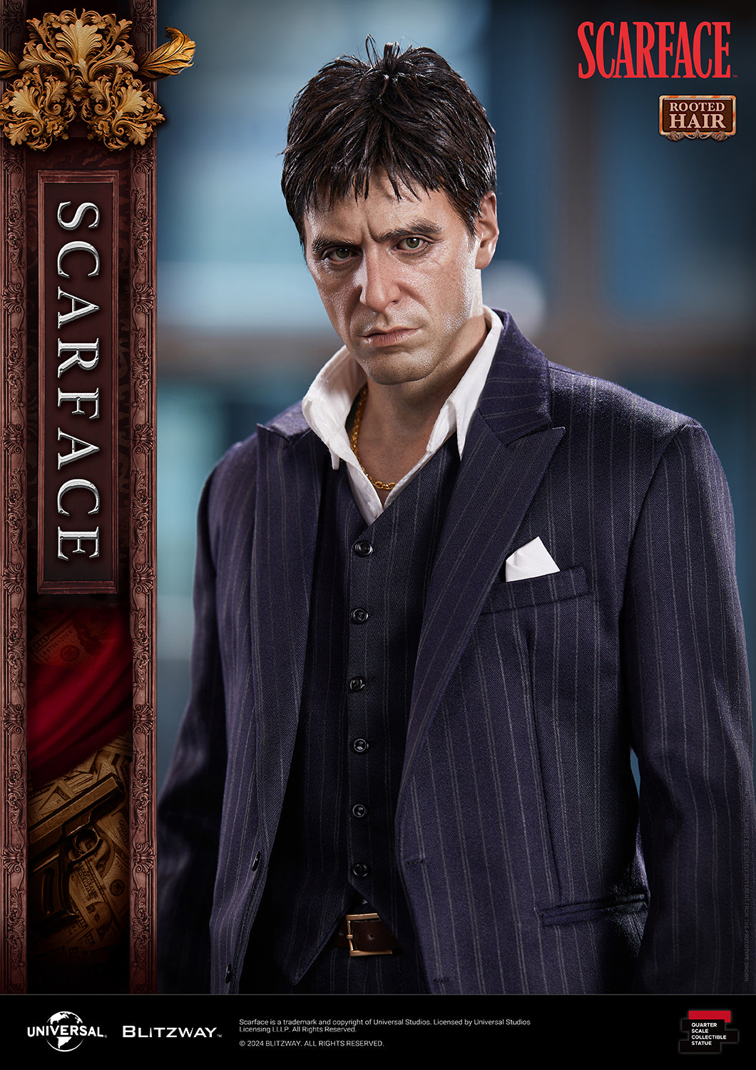 Blitzway Scarface Rooted hair 1/4 scale statue-23
