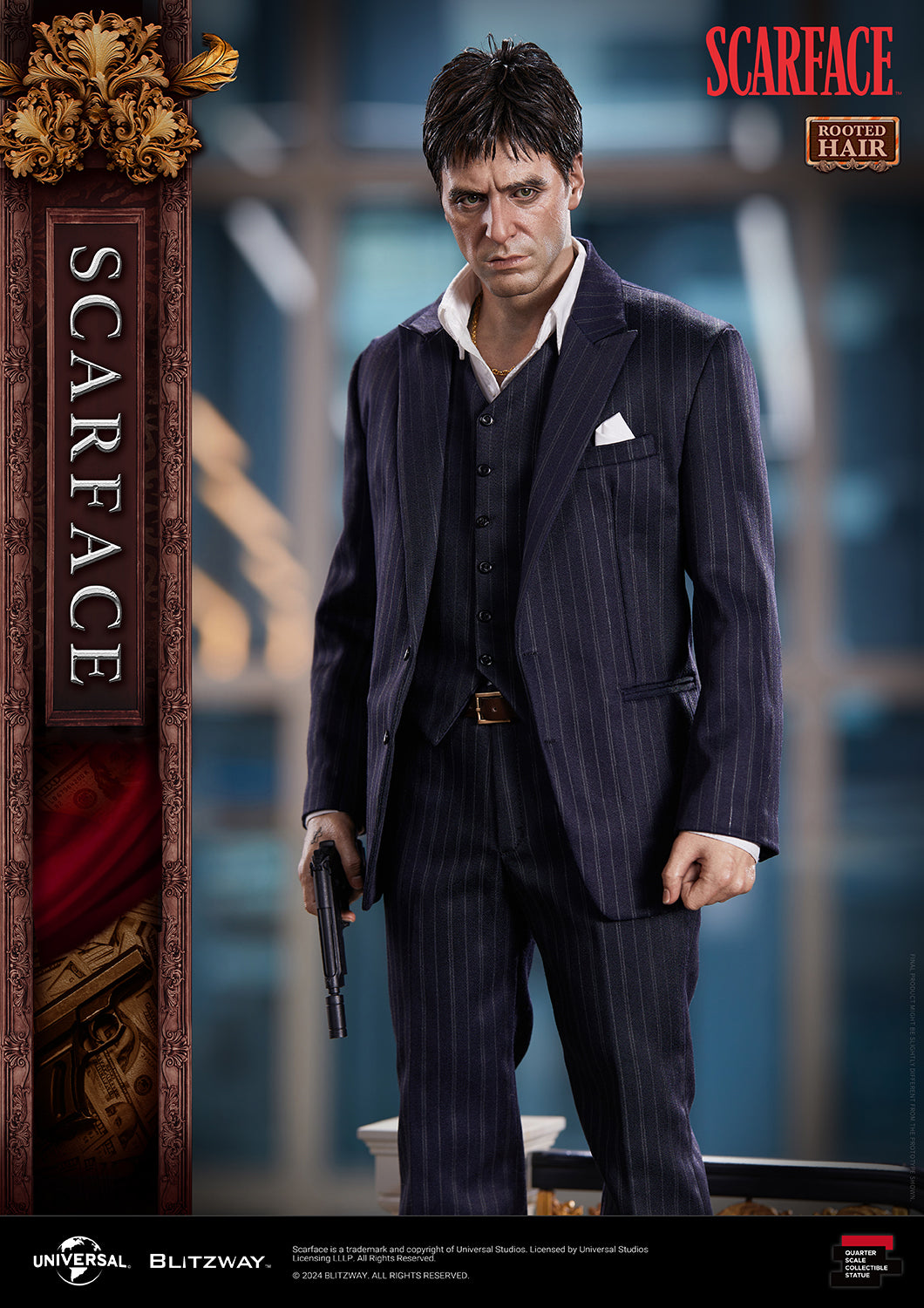 Blitzway Scarface Rooted hair 1/4 scale statue-24