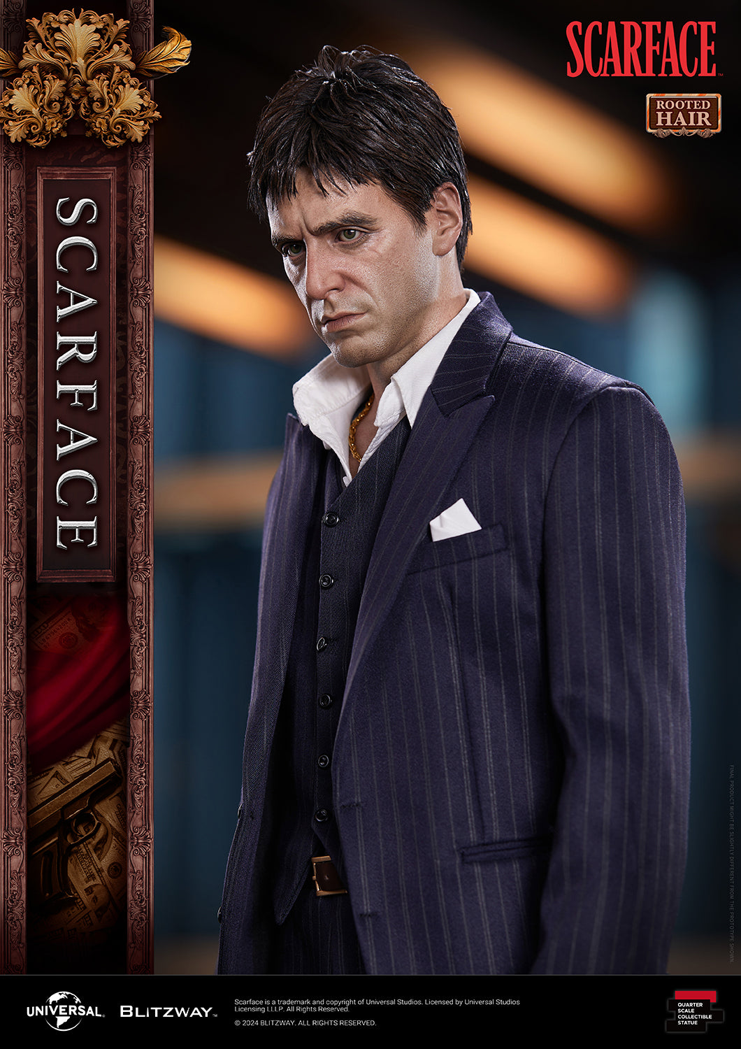 Blitzway Scarface Rooted hair 1/4 scale statue-26