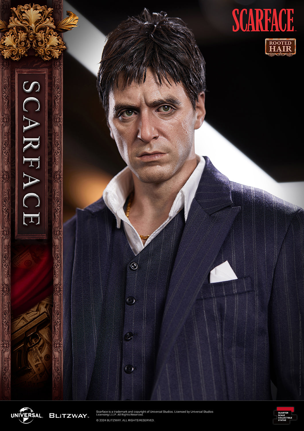 Blitzway Scarface Rooted hair 1/4 scale statue-27