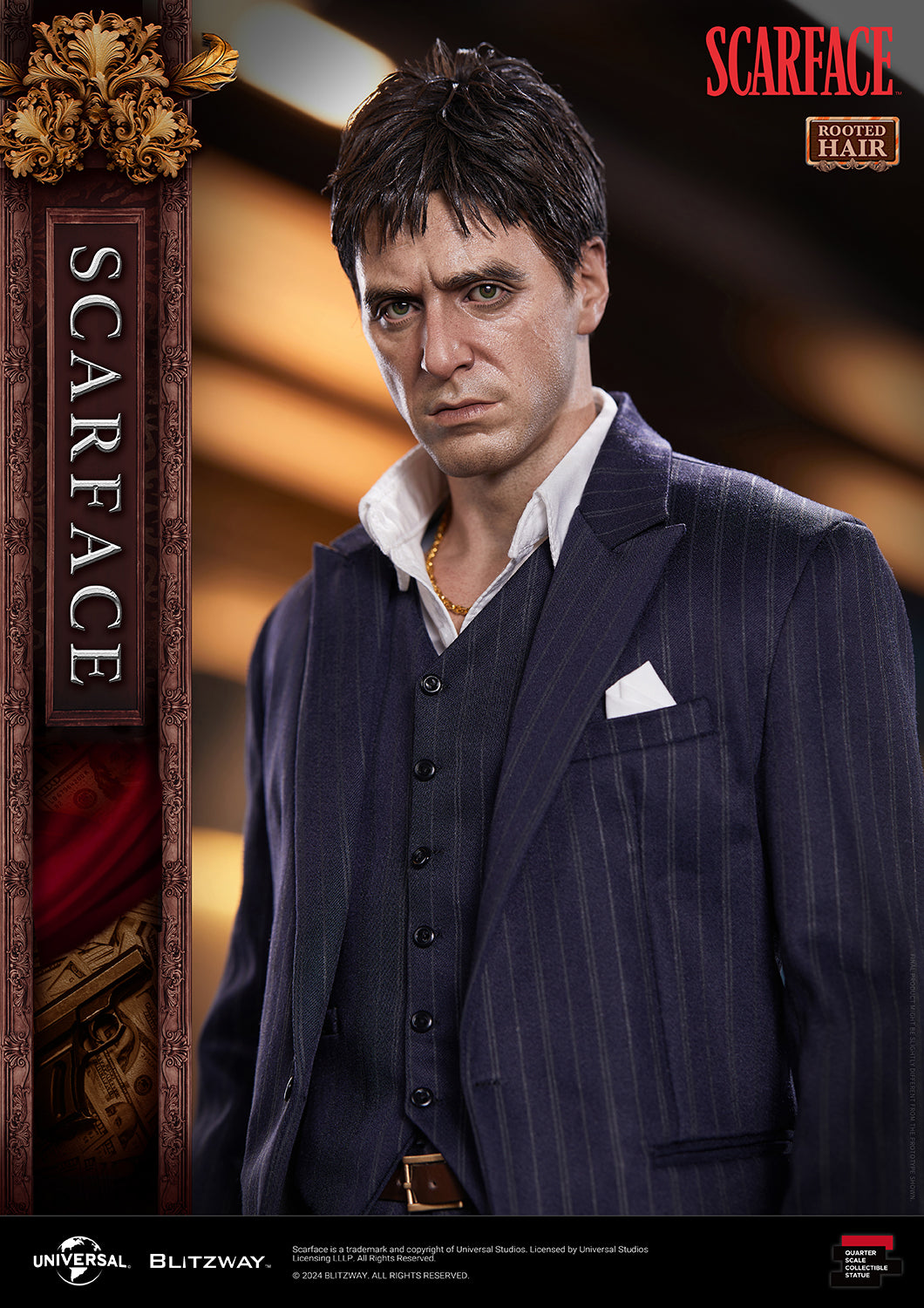 Blitzway Scarface Rooted hair 1/4 scale statue-28