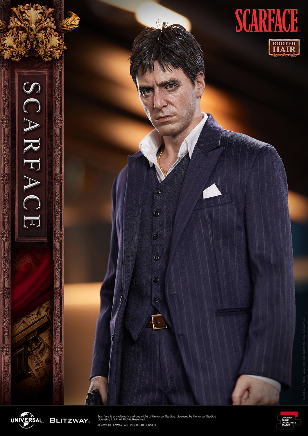 Blitzway Scarface Rooted hair 1/4 scale statue-29