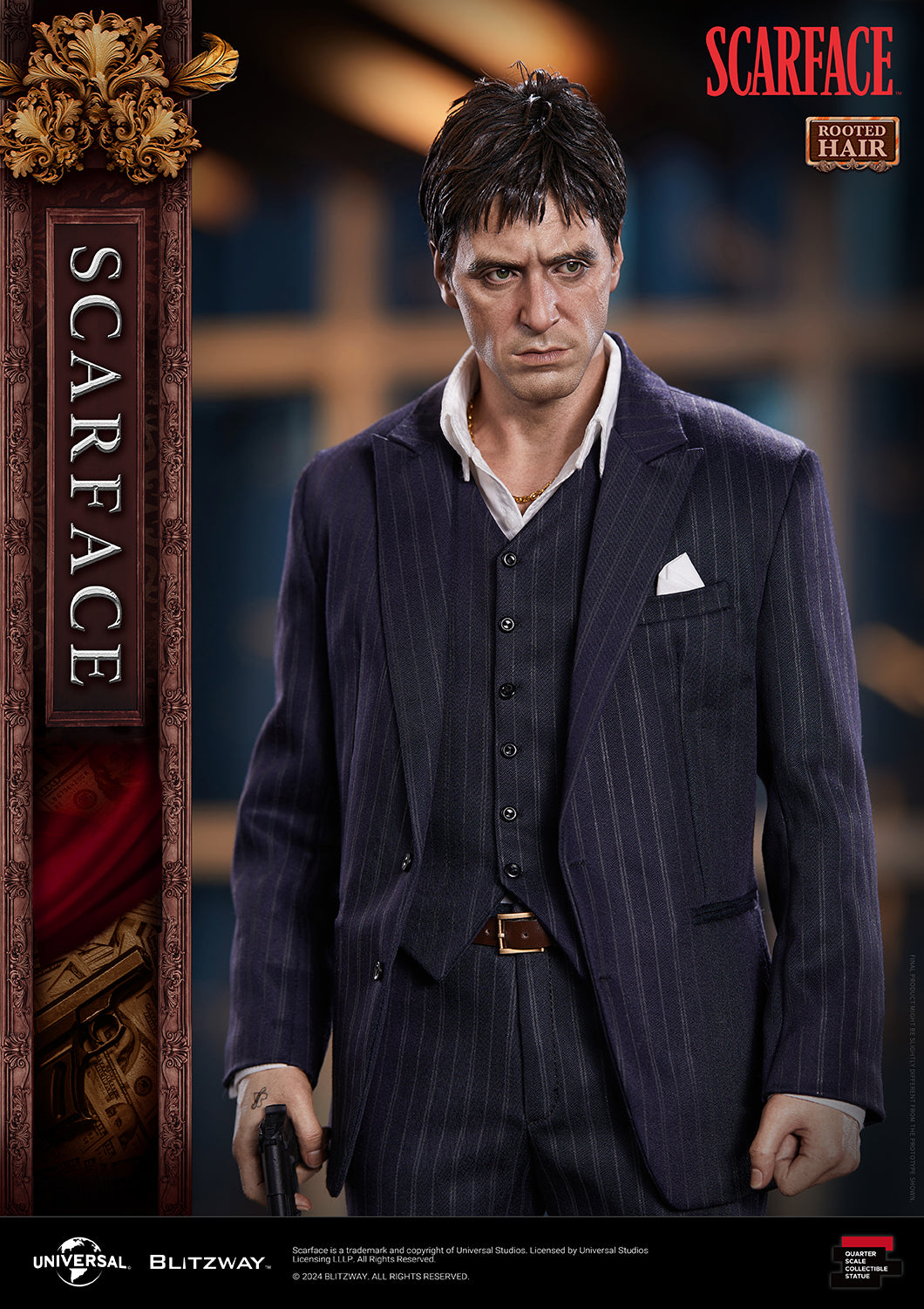 Blitzway Scarface Rooted hair 1/4 scale statue-30