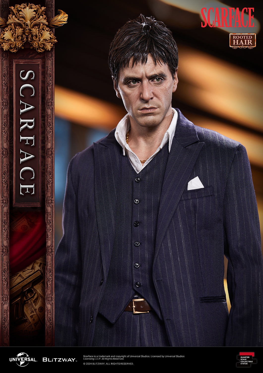 Blitzway Scarface Rooted hair 1/4 scale statue-31