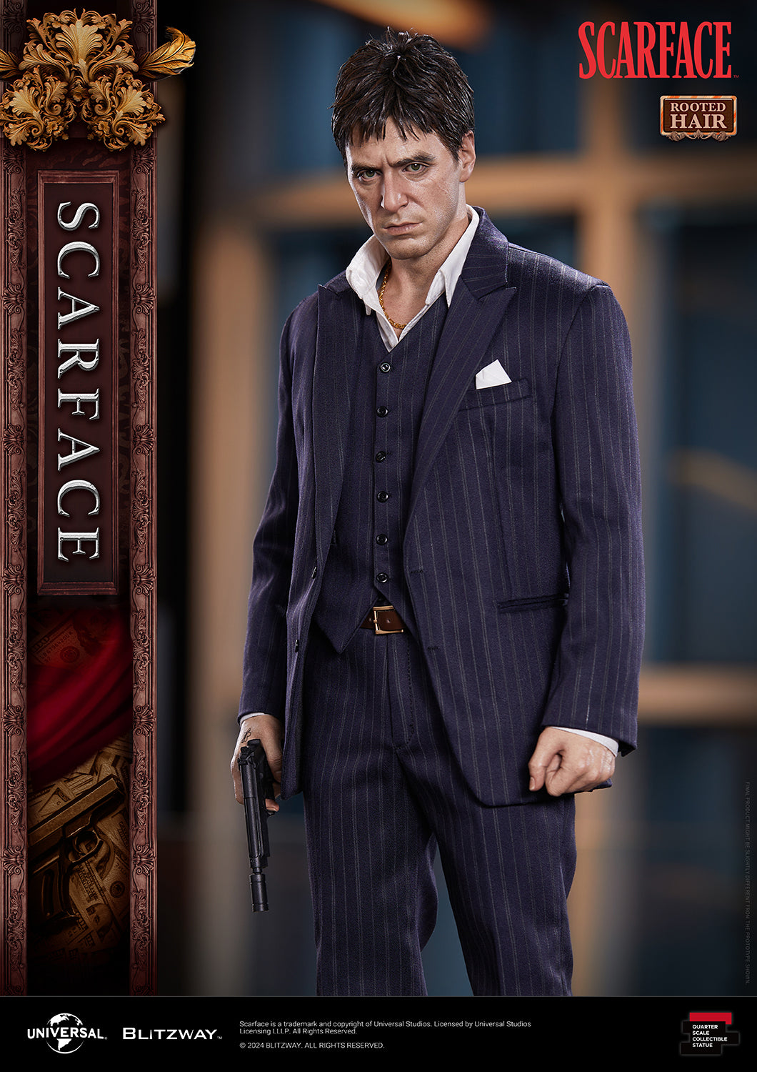 Blitzway Scarface Rooted hair 1/4 scale statue-33