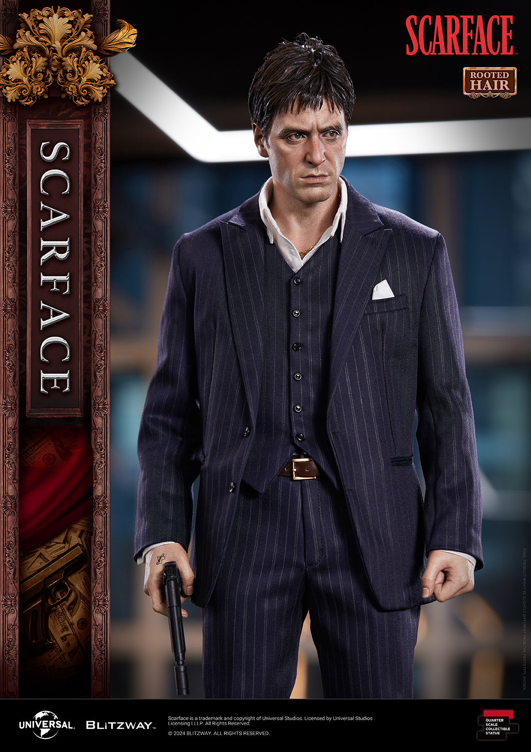 Blitzway Scarface Rooted hair 1/4 scale statue-34