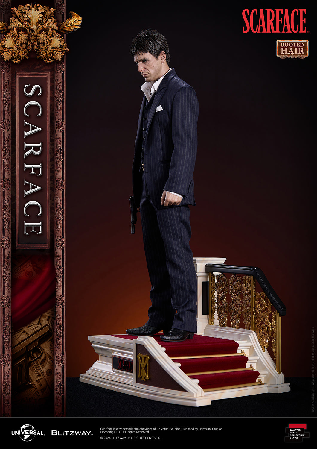 Blitzway Scarface Rooted hair 1/4 scale statue-42