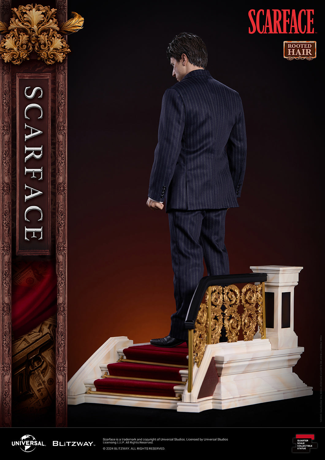 Blitzway Scarface Rooted hair 1/4 scale statue-43