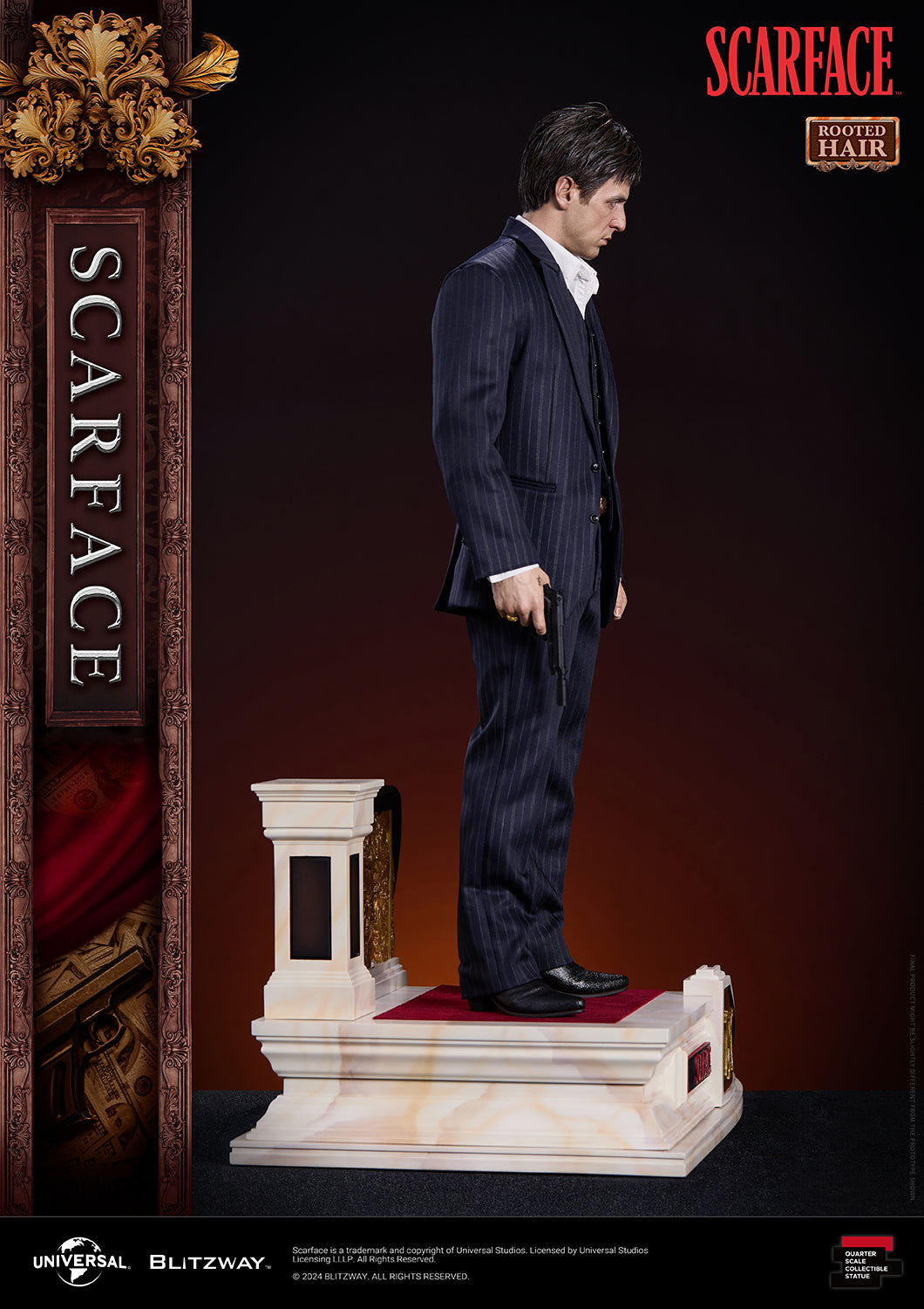 Blitzway Scarface Rooted hair 1/4 scale statue-44