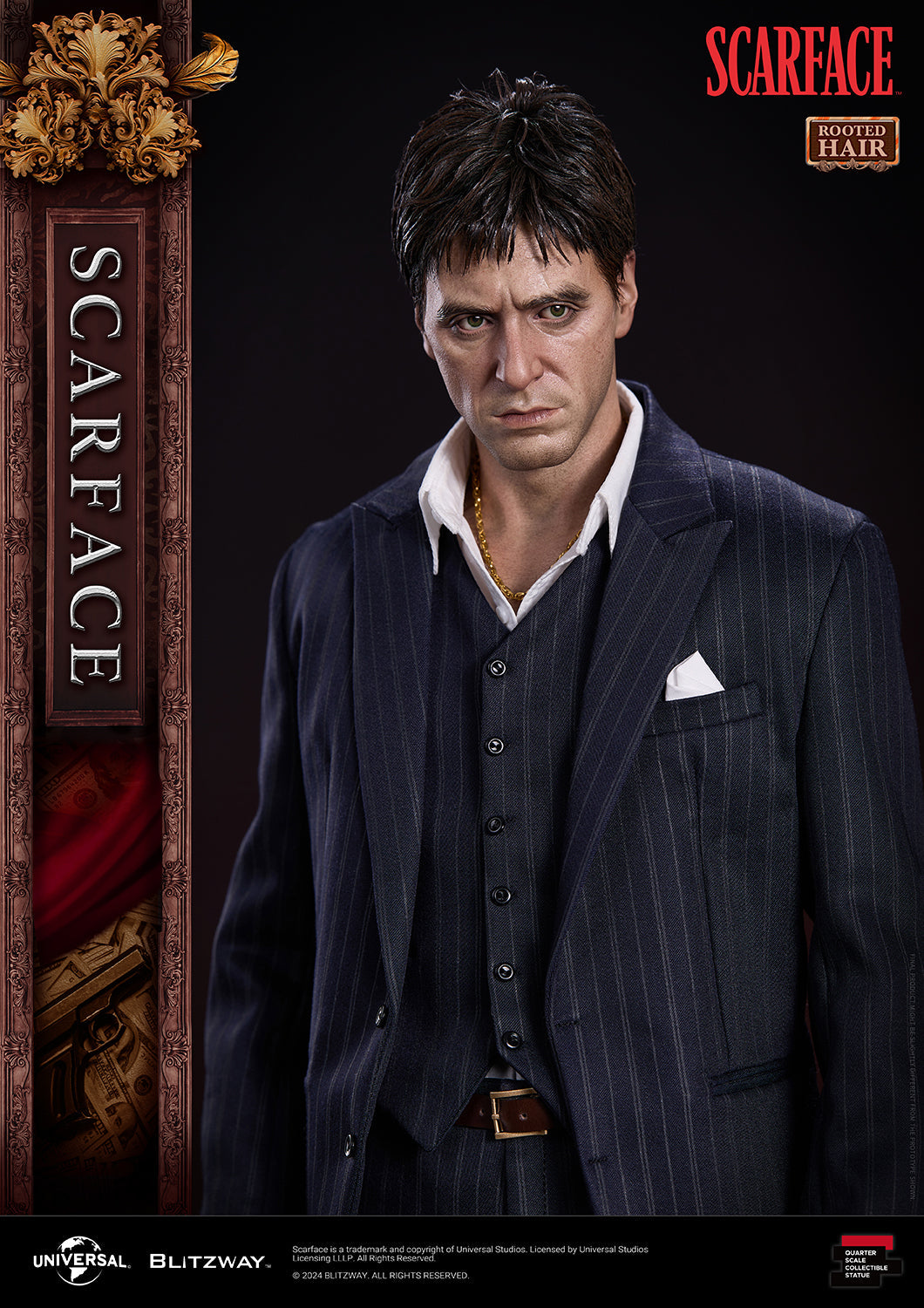 Blitzway Scarface Rooted hair 1/4 scale statue-5