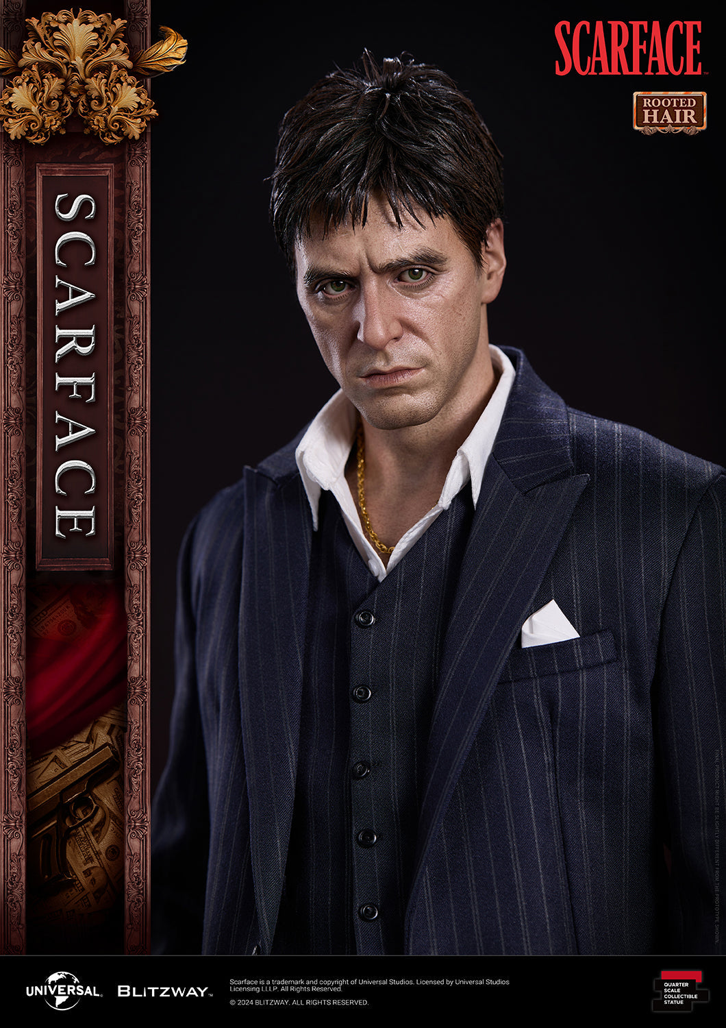 Blitzway Scarface Rooted hair 1/4 scale statue-6