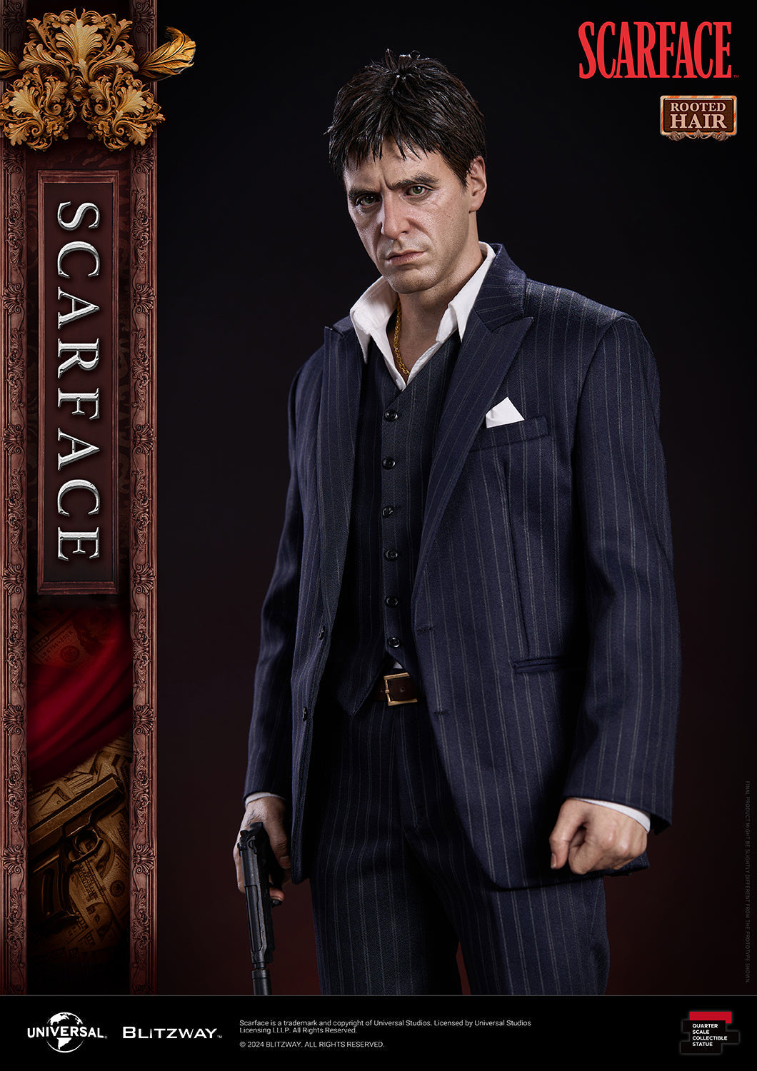 Blitzway Scarface Rooted hair 1/4 scale statue-8