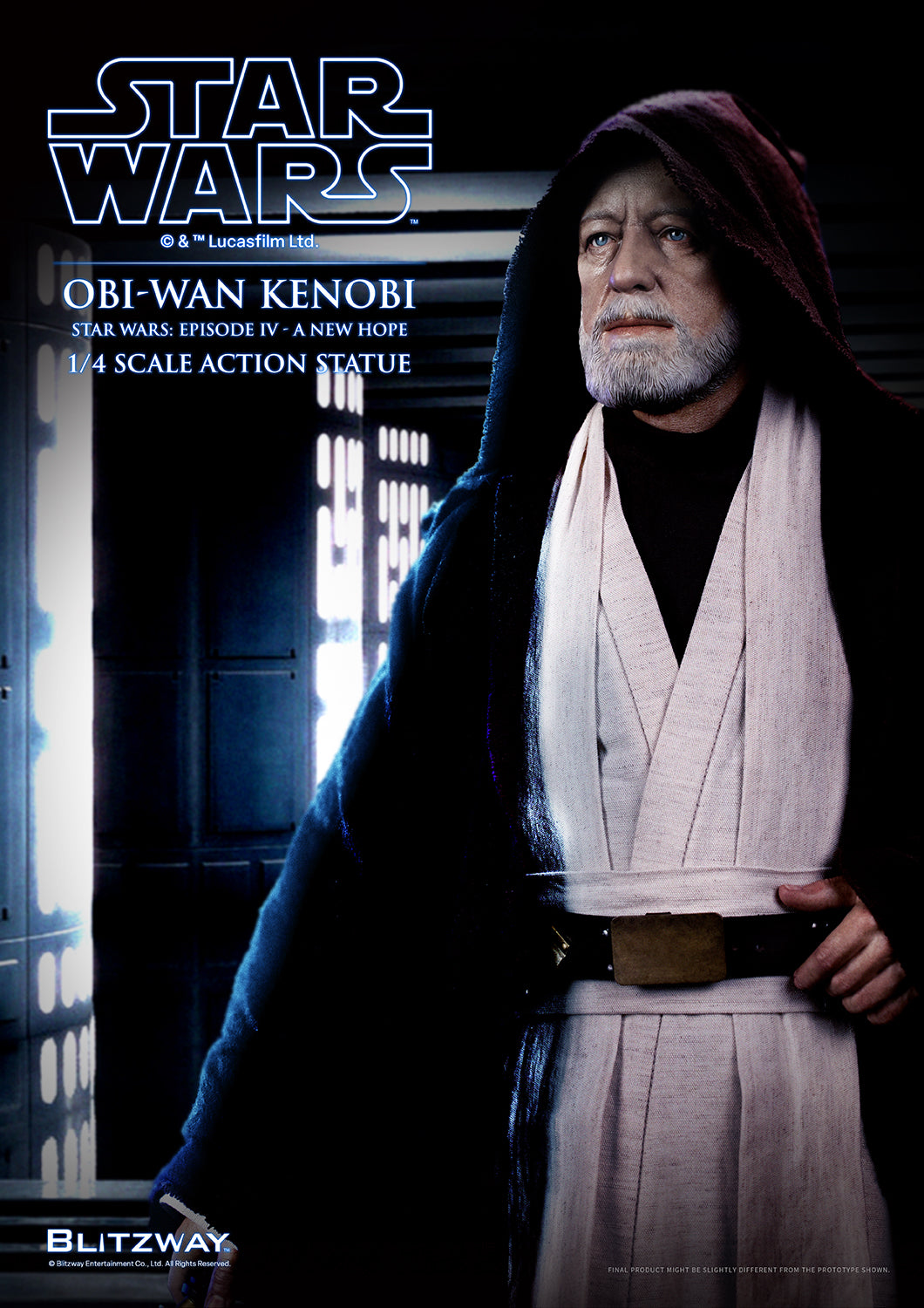 Obi-Wan Kenobi 1/4 scale Action Statue main visual from Star Wars Episode IV A New Hope